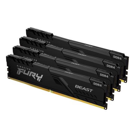 Kingston Technology FURY Beast 64Go 3600MT s DDR4 CL18 DIMM (Kit de 4) Black
