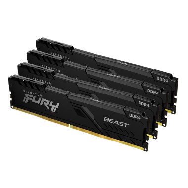 Kingston Technology FURY Beast 64Go 3600MT s DDR4 CL18 DIMM (Kit de 4) Black