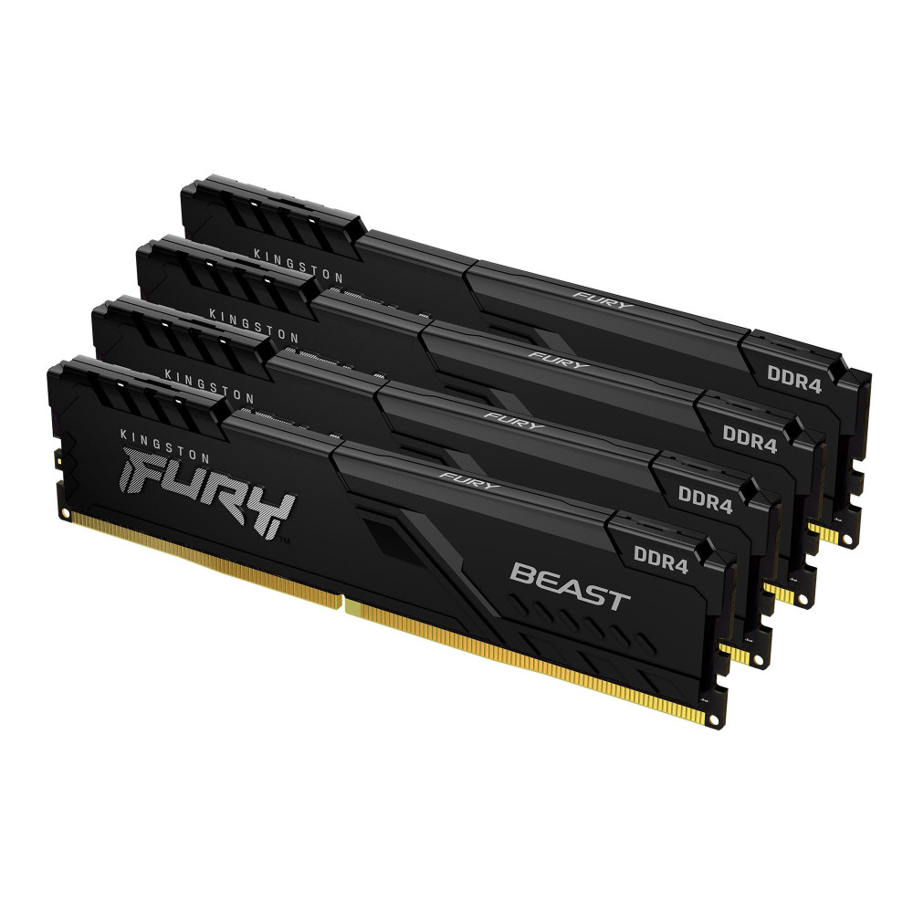 Kingston Technology FURY Beast 128Go 3200MT s DDR4 CL16 DIMM (Kit de 4) Black