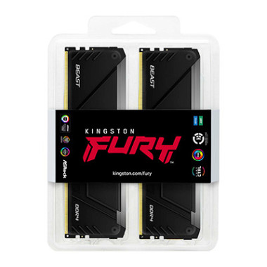 Kingston Technology FURY Beast 128GB 3600MT s DDR4 CL18 DIMM (Kits de 4) RGB