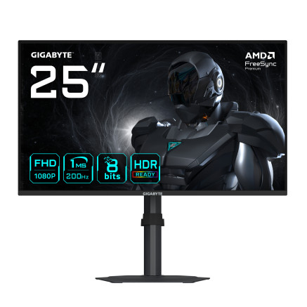 GIGABYTE G25F2 Moniteur Gaming 24,5" FHD – 1920 x 1080, 200Hz, 1ms, 300 cd m², DisplayHDR 10, HDMI 2.0, DisplayPort 1.4