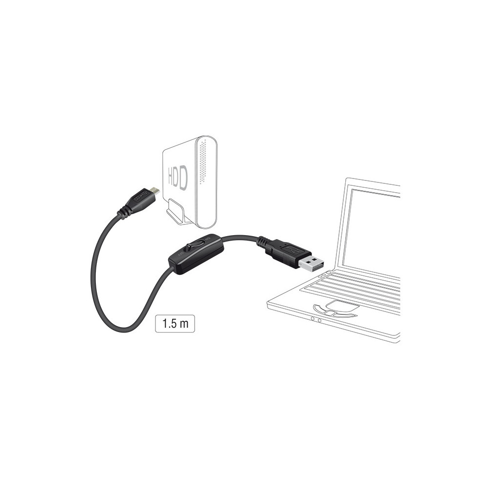 DeLOCK 84803 câble USB USB 2.0 1,5 m USB A Micro-USB B Noir