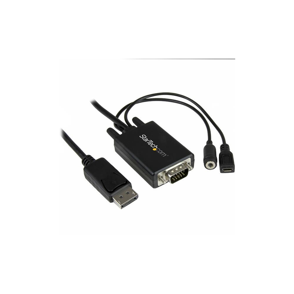 StarTech.com Câble adaptateur DisplayPort vers VGA de 2 m avec audio - M M - 1920x1200   1080p