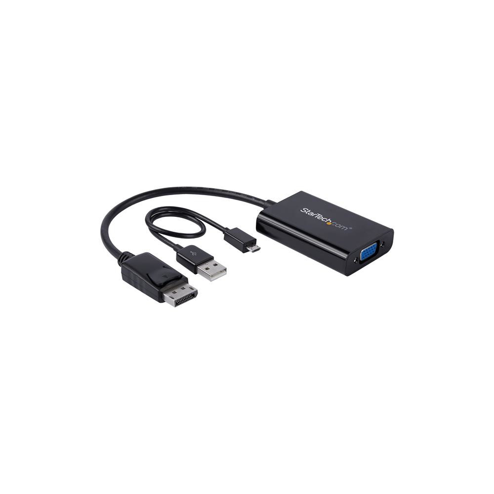 StarTech.com Adaptateur vidéo DisplayPort vers VGA avec audio - M F - 1920x1200   1080p - Noir