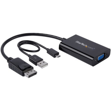 StarTech.com Adaptateur vidéo DisplayPort vers VGA avec audio - M F - 1920x1200   1080p - Noir