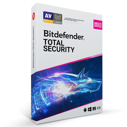 Bitdefender Total Security Sécurité antivirus 1 licence(s) 2 année(s)