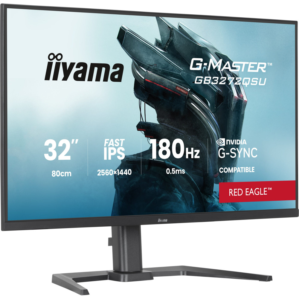 iiyama G-MASTER GB3272QSU-B1 écran plat de PC 80 cm (31.5") 2560 x 1440 pixels Quad HD LED Noir