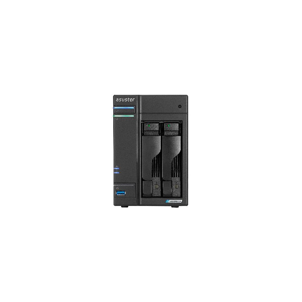 Asustor LOCKERSTOR 2 Gen2 + (AS6702T v2) NAS Bureau Intel® Celeron® N5105 4 Go DDR4 0 To ADM Noir