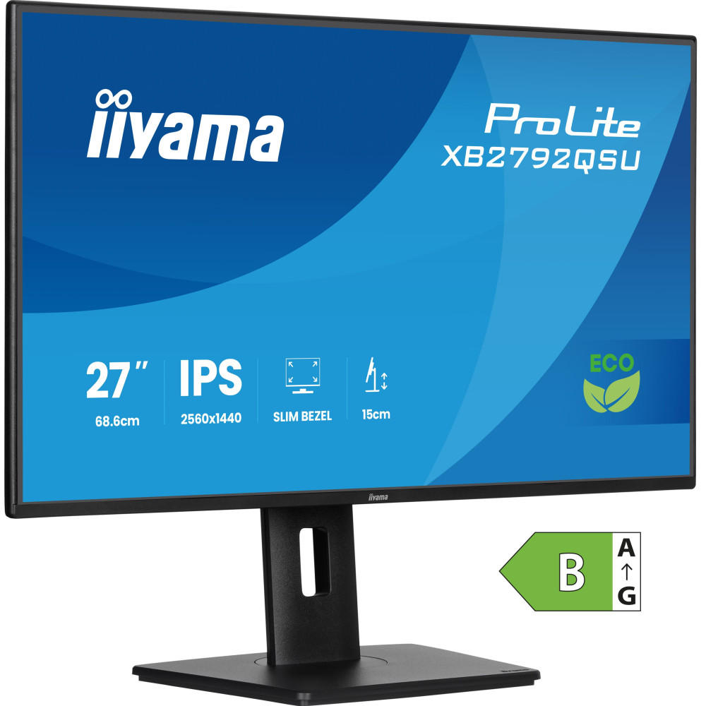 iiyama ProLite XB2792QSU-B1 écran plat de PC 68,6 cm (27") 2560 x 1440 pixels Quad HD LED Noir