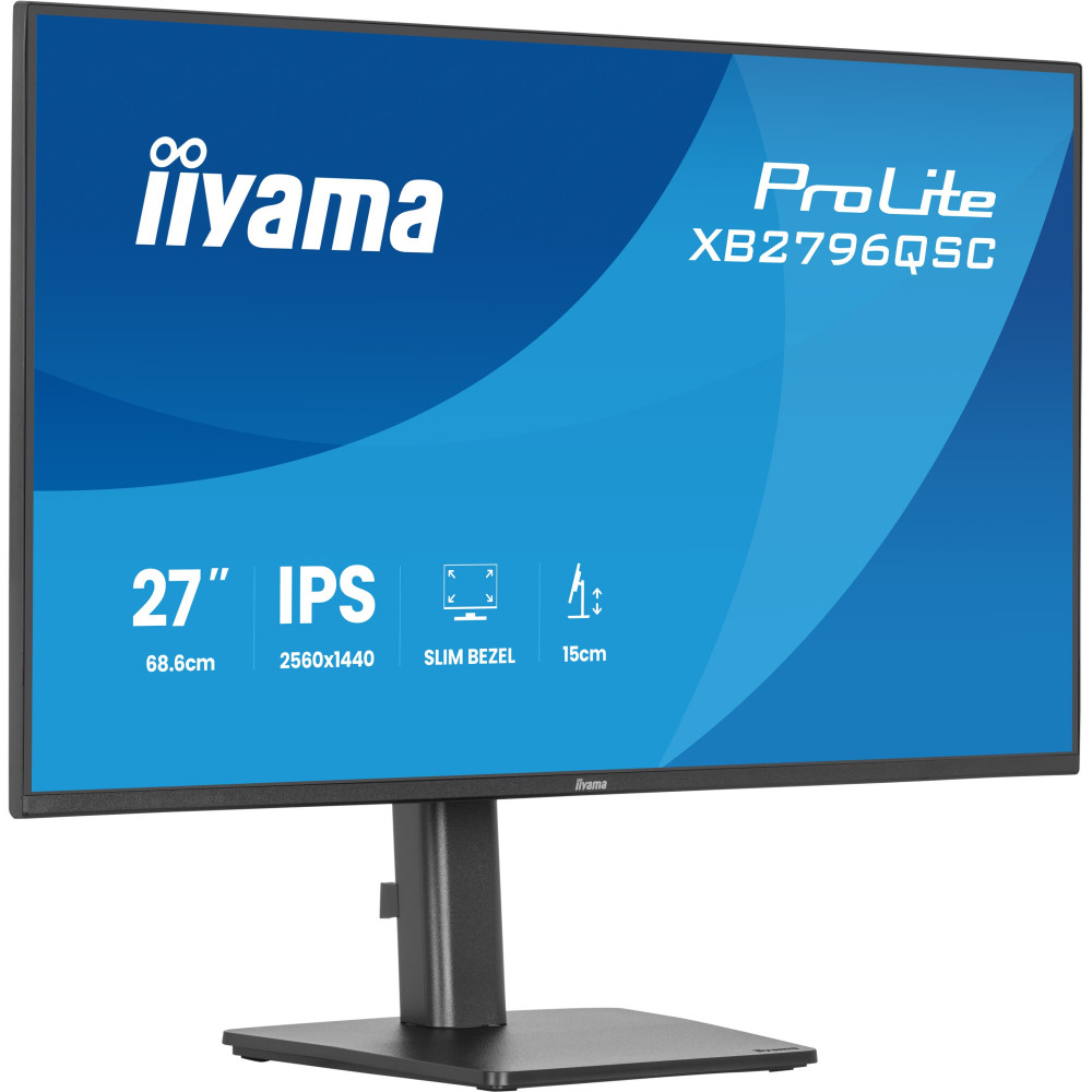 iiyama ProLite XB2796QSC-B1 écran plat de PC 68,6 cm (27") 2560 x 1440 pixels Quad HD LED Noir