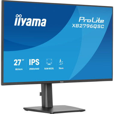 iiyama ProLite XB2796QSC-B1 écran plat de PC 68,6 cm (27") 2560 x 1440 pixels Quad HD LED Noir