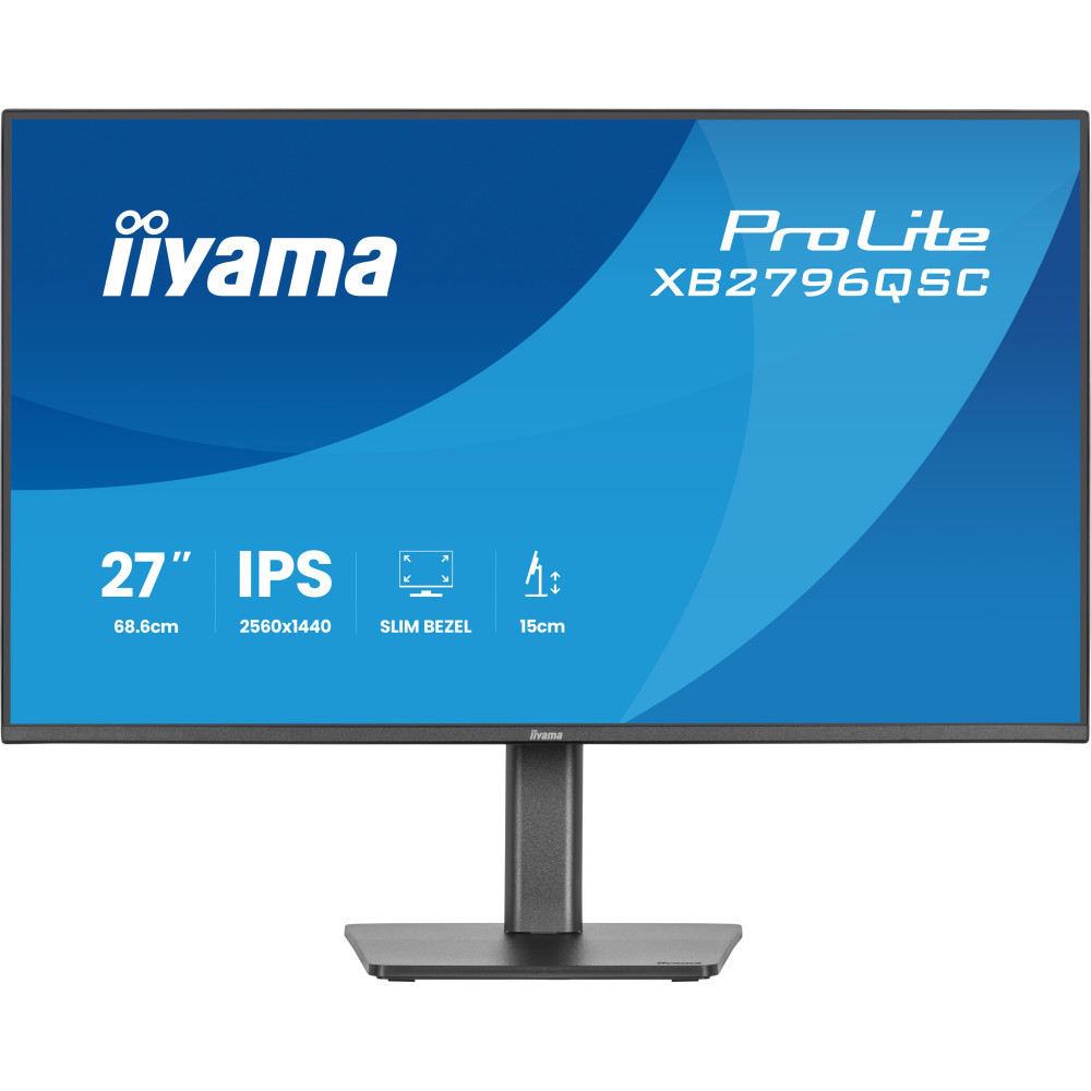 iiyama ProLite XB2796QSC-B1 écran plat de PC 68,6 cm (27") 2560 x 1440 pixels Quad HD LED Noir