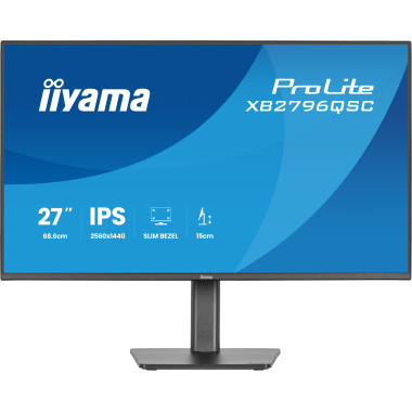 iiyama ProLite XB2796QSC-B1 écran plat de PC 68,6 cm (27") 2560 x 1440 pixels Quad HD LED Noir