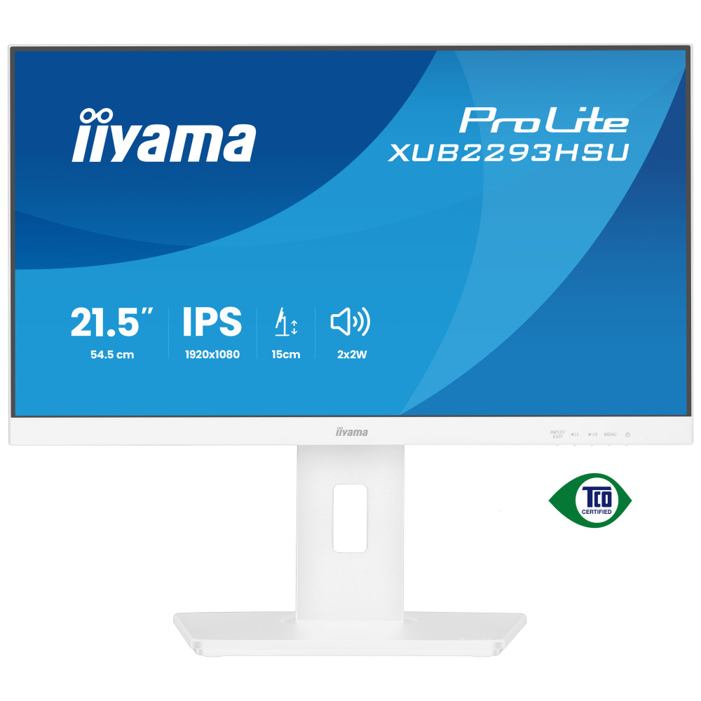 iiyama ProLite XUB2293HSU-W7 écran plat de PC 54,6 cm (21.5") 1920 x 1080 pixels Full HD LED Blanc