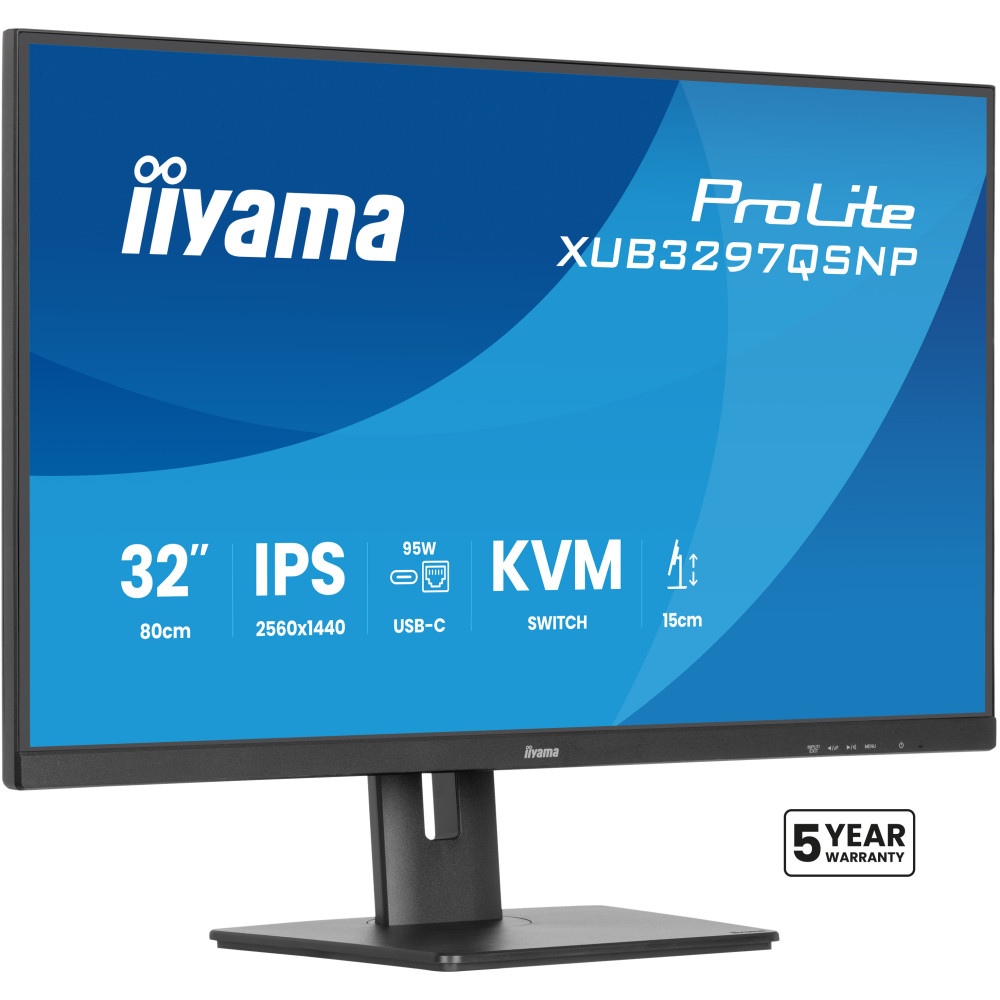 iiyama ProLite XUB3297QSNP-B1 écran plat de PC 81,3 cm (32") 2560 x 1440 pixels Quad HD LED Noir
