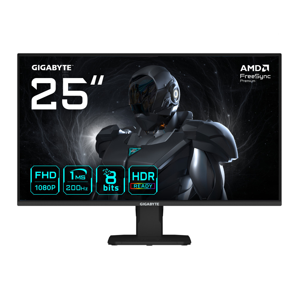 GIGABYTE GS25F2 Écran Gaming 25" FHD - 1920 x 1080, 200Hz, 1ms, 300 cd m², Display HDR 10, HDMI 2.0, DisplayPort 1.4