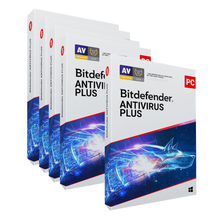 Lot 4 plus 1 Bitdefender Antivirus Plus 2ans/3PC | ECP Grossiste informatique