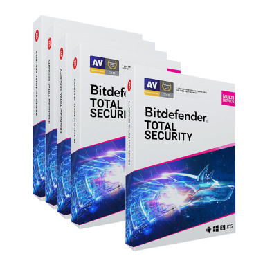 Lot 4 plus 1 Bitdefender Total Security Multi-Device 1an/5PC | ECP Grossiste informatique
