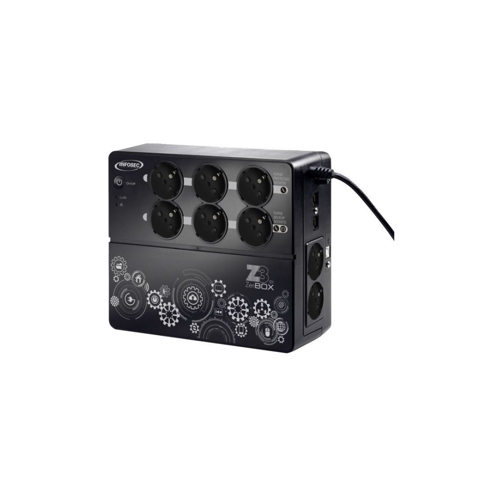 Infosec Z3 Zenergy Box 1000 alimentation d'énergie non interruptible 1 kVA 480 W 8 sortie(s) CA