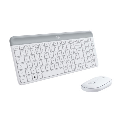 Logitech 920-009191 clavier Souris incluse Bureau RF sans fil AZERTY Français Blanc