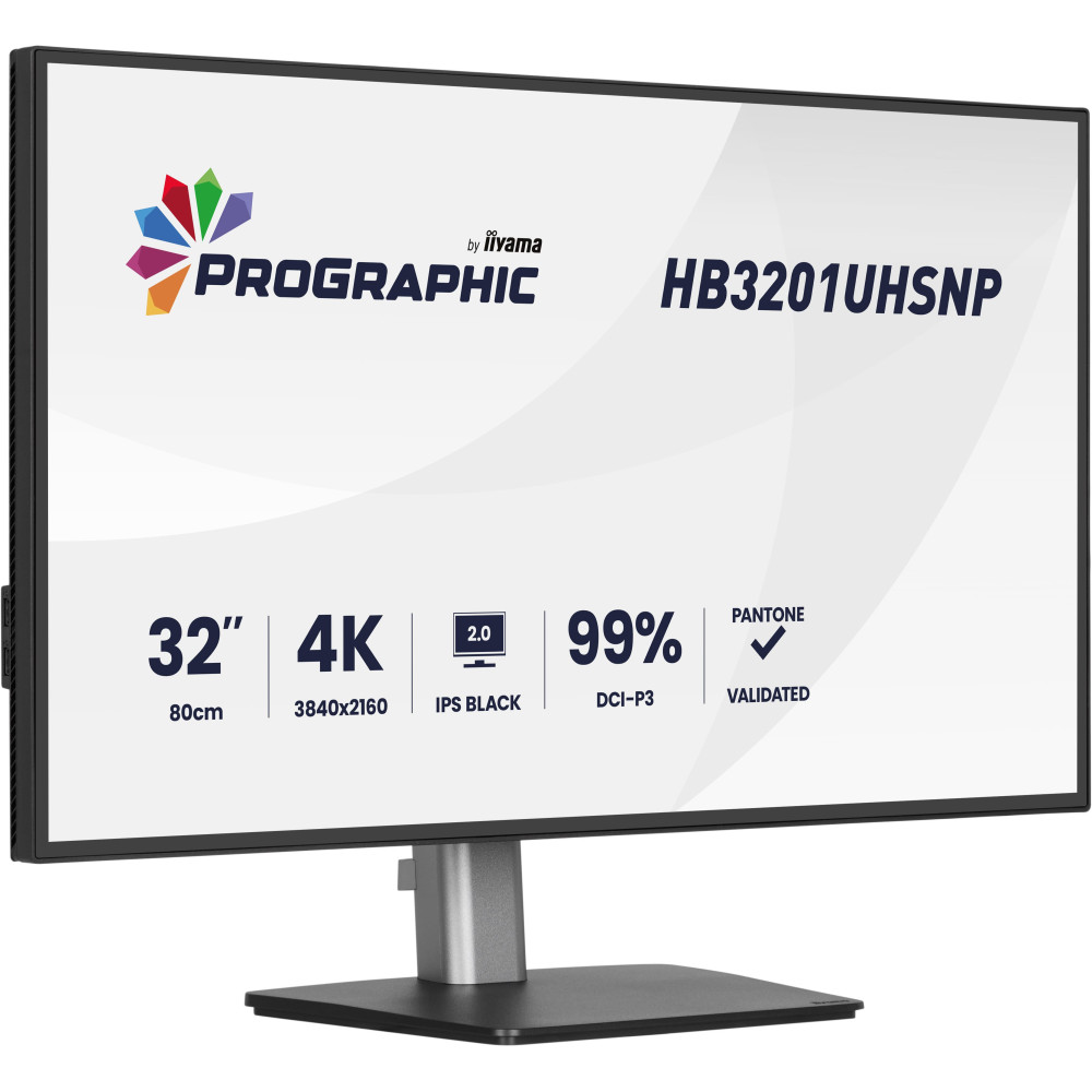 iiyama ProGraphic HB3201UHSNP-B1 écran plat de PC 80 cm (31.5") 3840 x 2160 pixels Noir