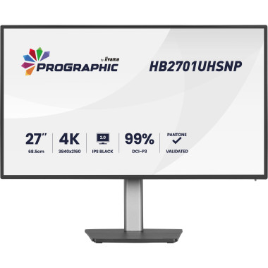 iiyama PROGRAPHIC HB2701UHSNP-B1 écran plat de PC 68,6 cm (27") 3840 x 2160 pixels 4K Ultra HD LCD Noir