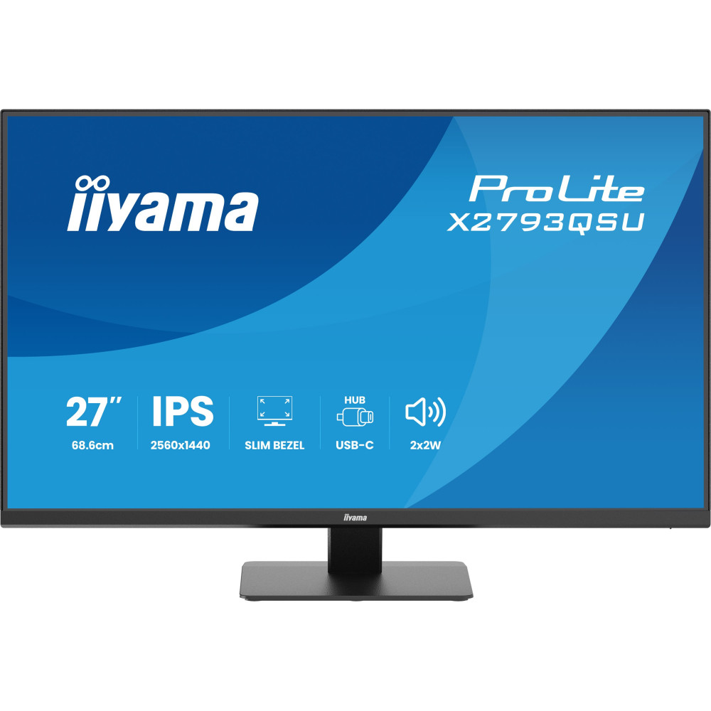 iiyama ProLite X2793QSU-B1 écran plat de PC 68,6 cm (27") 2560 x 1440 pixels Quad HD LED Noir