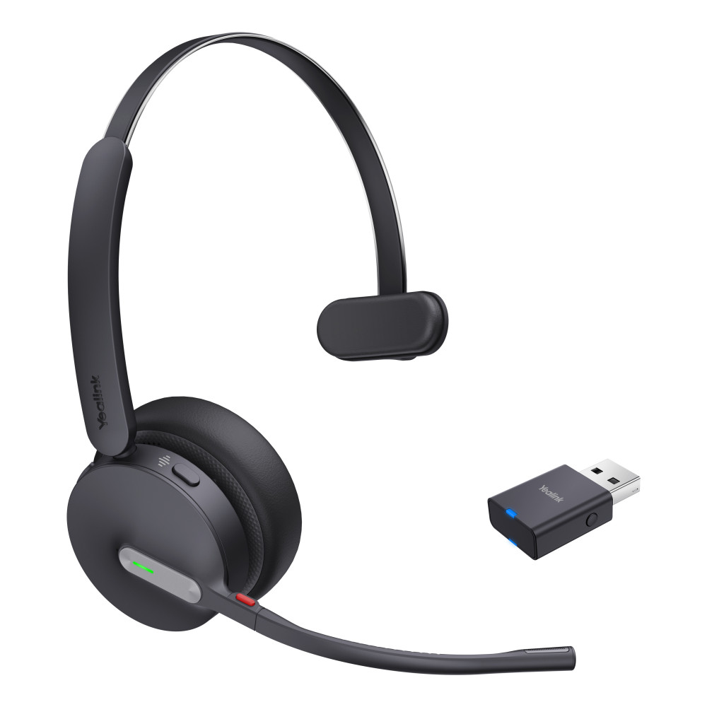 Yealink WH64 Hybrid Mono UC Casque Sans fil Arceau Bureau Centre d'appels Micro-USB Bluetooth Noir