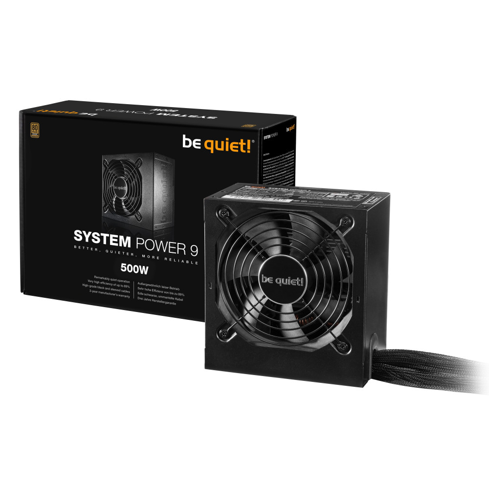 be quiet! System Power 9 unité d'alimentation d'énergie 500 W 20+4 pin ATX ATX Noir
