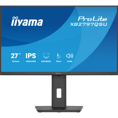 iiyama ProLite XB2797QSU-B1 écran plat de PC 68,6 cm (27") 2560 x 1440 pixels Quad HD LED Noir