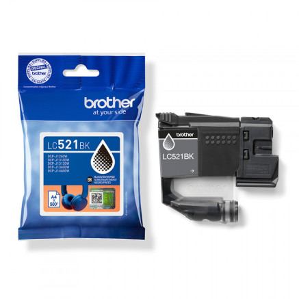 Brother LC521BK Cartouche d'encre originale Brother - Noir