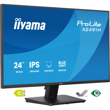 iiyama ProLite X2491H-B1 écran plat de PC 60,5 cm (23.8") 1920 x 1080 pixels Full HD LCD Noir