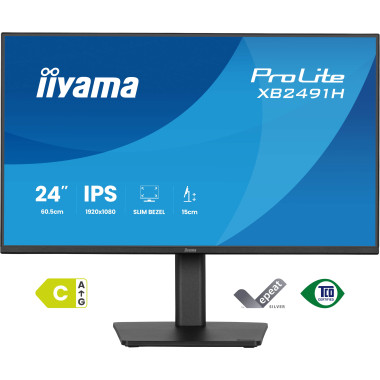 iiyama ProLite XB2491H-B1 écran plat de PC 60,5 cm (23.8") 1920 x 1080 pixels Full HD LCD Noir