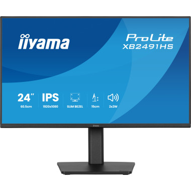 iiyama ProLite XB2491HS-B1 écran plat de PC 60,5 cm (23.8") 1920 x 1080 pixels Full HD LCD Noir