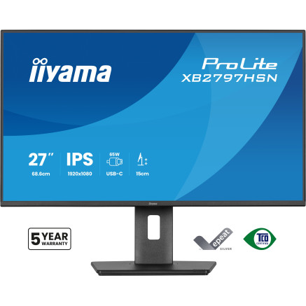 iiyama ProLite XB2797HSN-B1 écran plat de PC 68,6 cm (27") 1920 x 1080 pixels Full HD LCD Noir