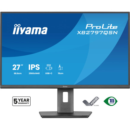iiyama ProLite XB2797QSN-B1 écran plat de PC 68,6 cm (27") 2560 x 1440 pixels Quad HD LCD Noir