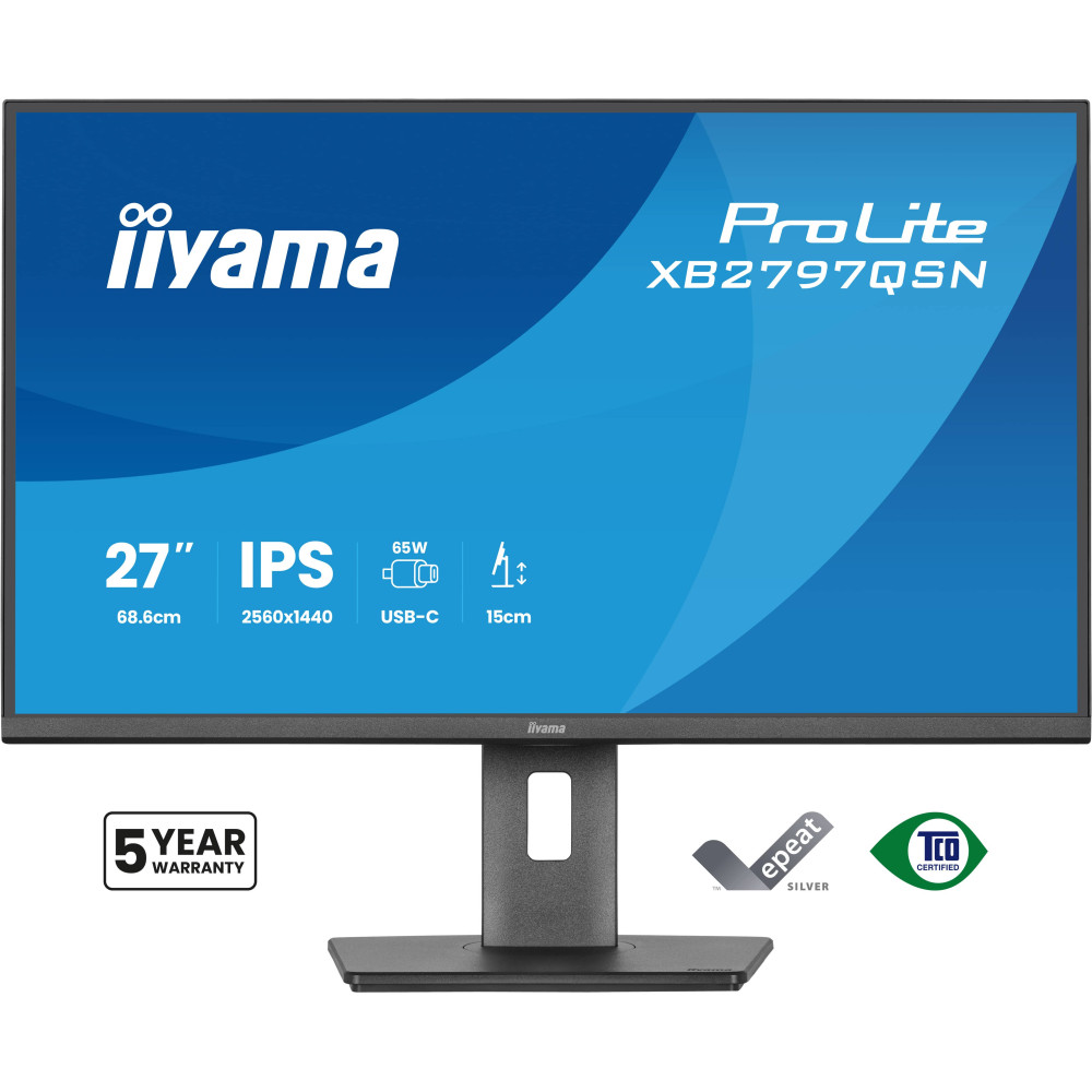 iiyama ProLite XB2797QSN-B1 écran plat de PC 68,6 cm (27") 2560 x 1440 pixels Quad HD LCD Noir
