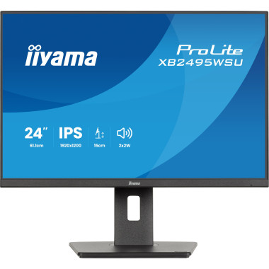iiyama ProLite XB2495WSU-B1 écran plat de PC 61,2 cm (24.1") 1920 x 1200 pixels Full HD LCD Noir