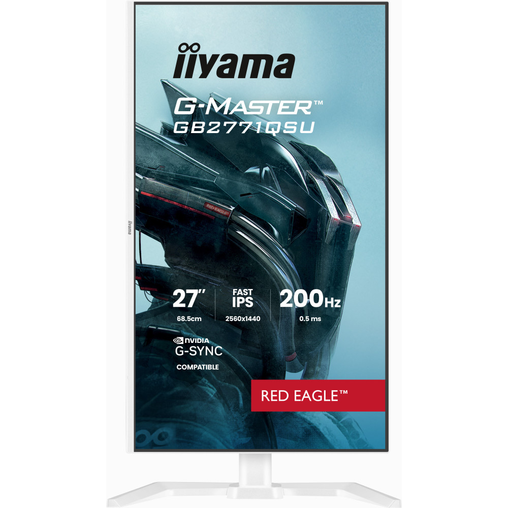 iiyama G-MASTER GB2771QSU-W1 écran plat de PC 68,6 cm (27") 2560 x 1440 pixels Wide Quad HD Blanc