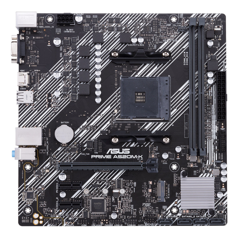 ASUS PRIME A520M-K AMD A520 Emplacement AM4 micro ATX