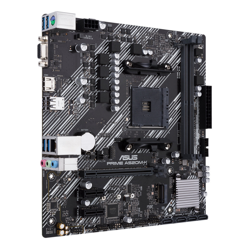 ASUS PRIME A520M-K AMD A520 Emplacement AM4 micro ATX