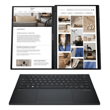 ASUS Zenbook Duo UX8406CA-PZ011W Intel Core Ultra 9 285H Hybride (2-en-1) 35,6 cm (14") Écran tactile 3K 32 Go LPDDR5x-SDRAM 1
