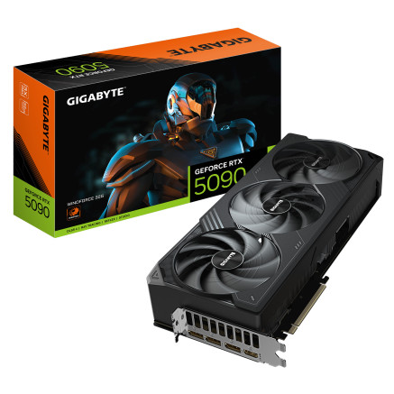 GIGABYTE GeForce RTX 5090 WINDFORCE 32G Carte Graphique - 32 Go GDDR7, 512 bits, PCI-E 5.0, 2407 MHz Core Clock, 3 x DP 2.1a, 1
