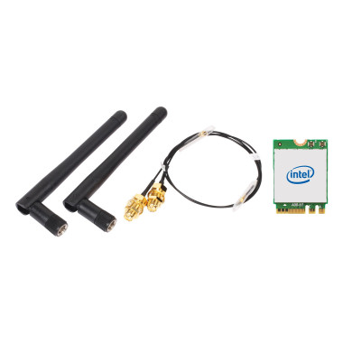 Shuttle WLN-M12 - Kit WiFi Intel WLAN-AX210 et Bluetooth avec carte M.2 et antennes externes pour Slim PCs