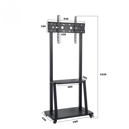 Chariot TV mobile ( VESA 600 x 400 ) - Noir | ECP Grossiste informatique