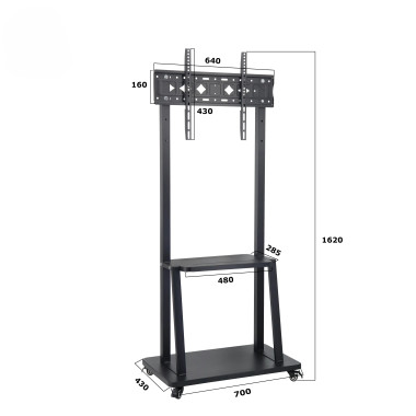 Chariot TV mobile ( VESA 600 x 400 ) - Noir | ECP Grossiste informatique