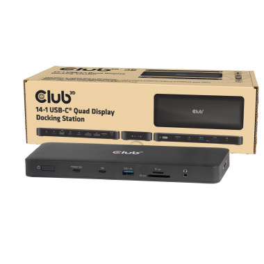 CLUB3D CSV-2540 station d'accueil USB 3.2 Gen 1 (3.1 Gen 1) Type-C Noir