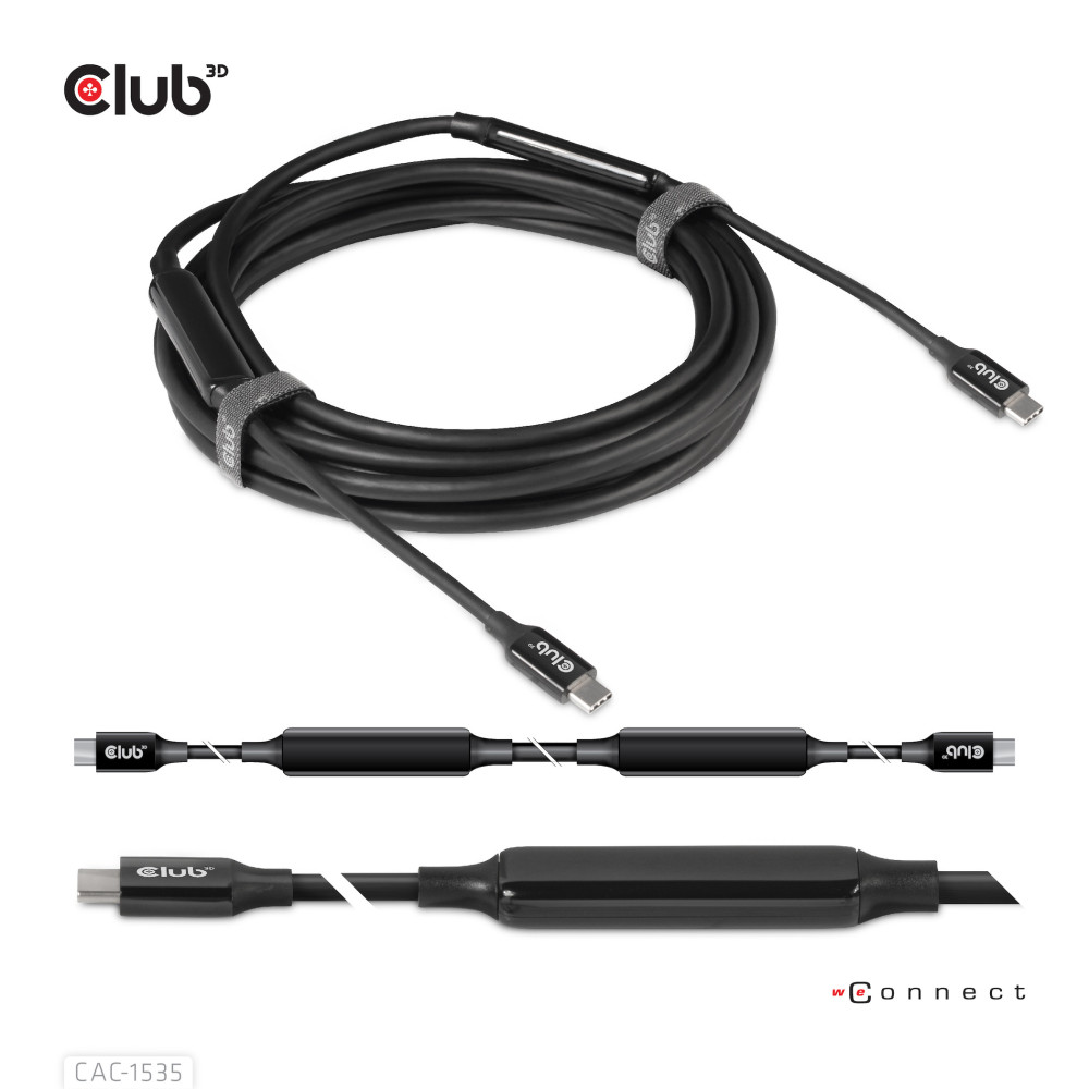CLUB3D CAC-1535 câble USB USB 3.2 Gen 2 (3.1 Gen 2) 5 m USB C Noir