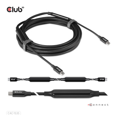 CLUB3D CAC-1535 câble USB USB 3.2 Gen 2 (3.1 Gen 2) 5 m USB C Noir