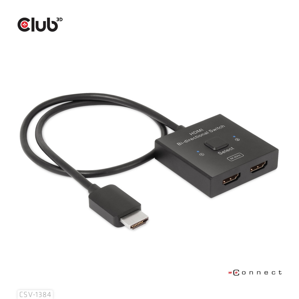 CLUB3D CSV-1384 commutateur écran, clavier et souris Noir